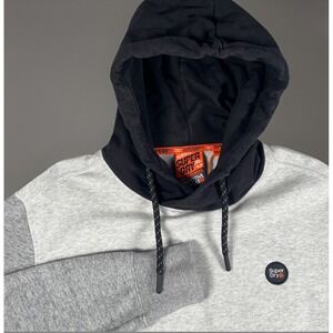SuperDry Collective Loopback Holcombe Hoodie Men M Cross Over Drawstring -EUC